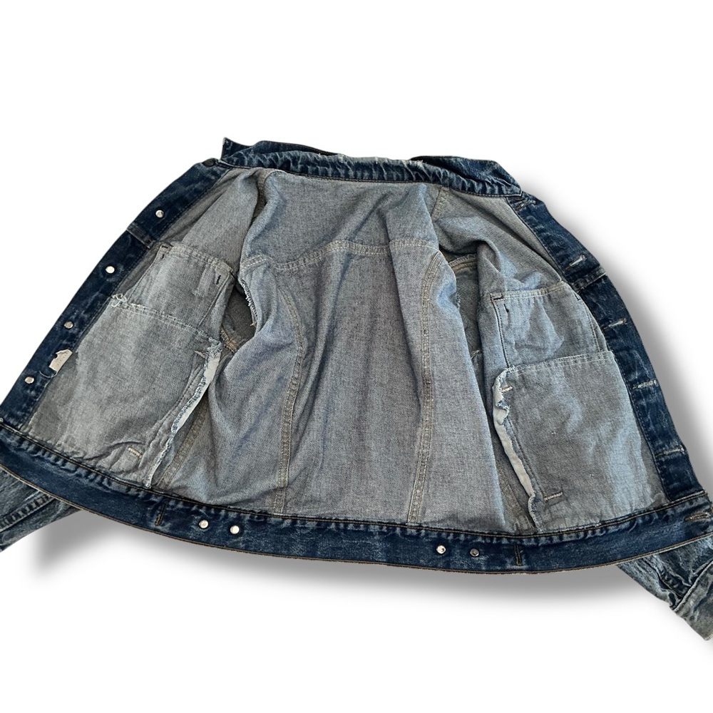 Stone Washed Acid Washed Jean Jacket - Picture 11 of 14